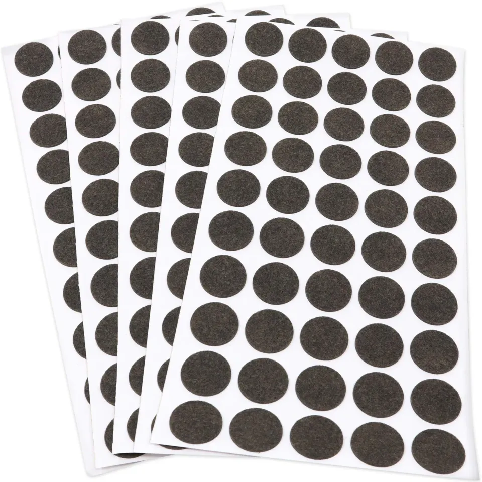 Adsamm Feltrini Autoadesivi 20x20 mm Marrone 250 pz Ultrasottili
