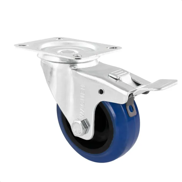 Wagner RO 7700 rotella girevole 100 mm blu/nera 75 kg