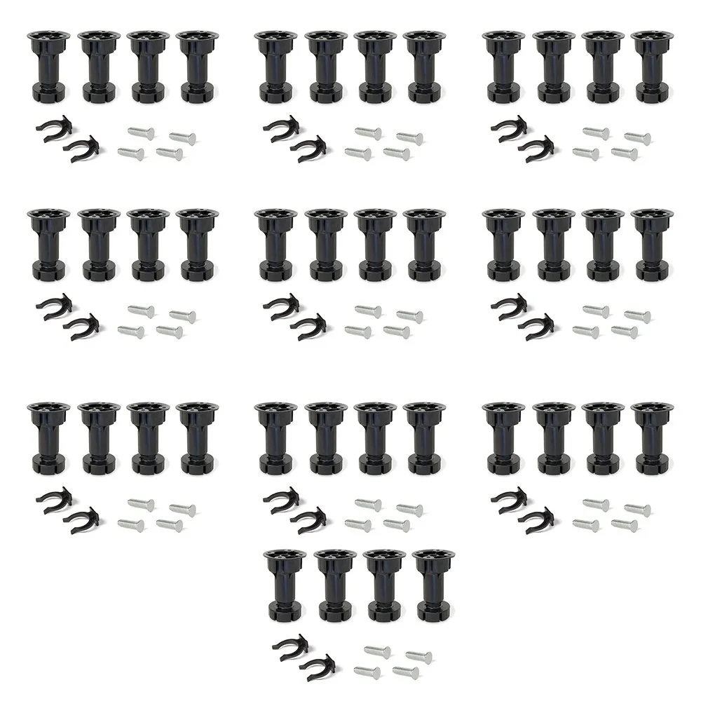 Emuca piedini regolabili H 100 mm neri set 4 pezzi