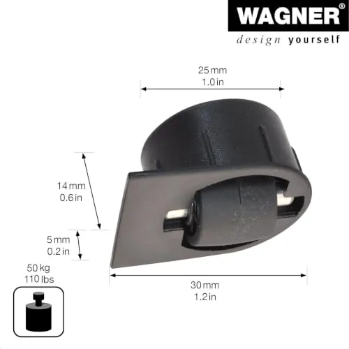 Wagner RO 7063 rotella incasso 15 mm 1 pz battistrada morbido