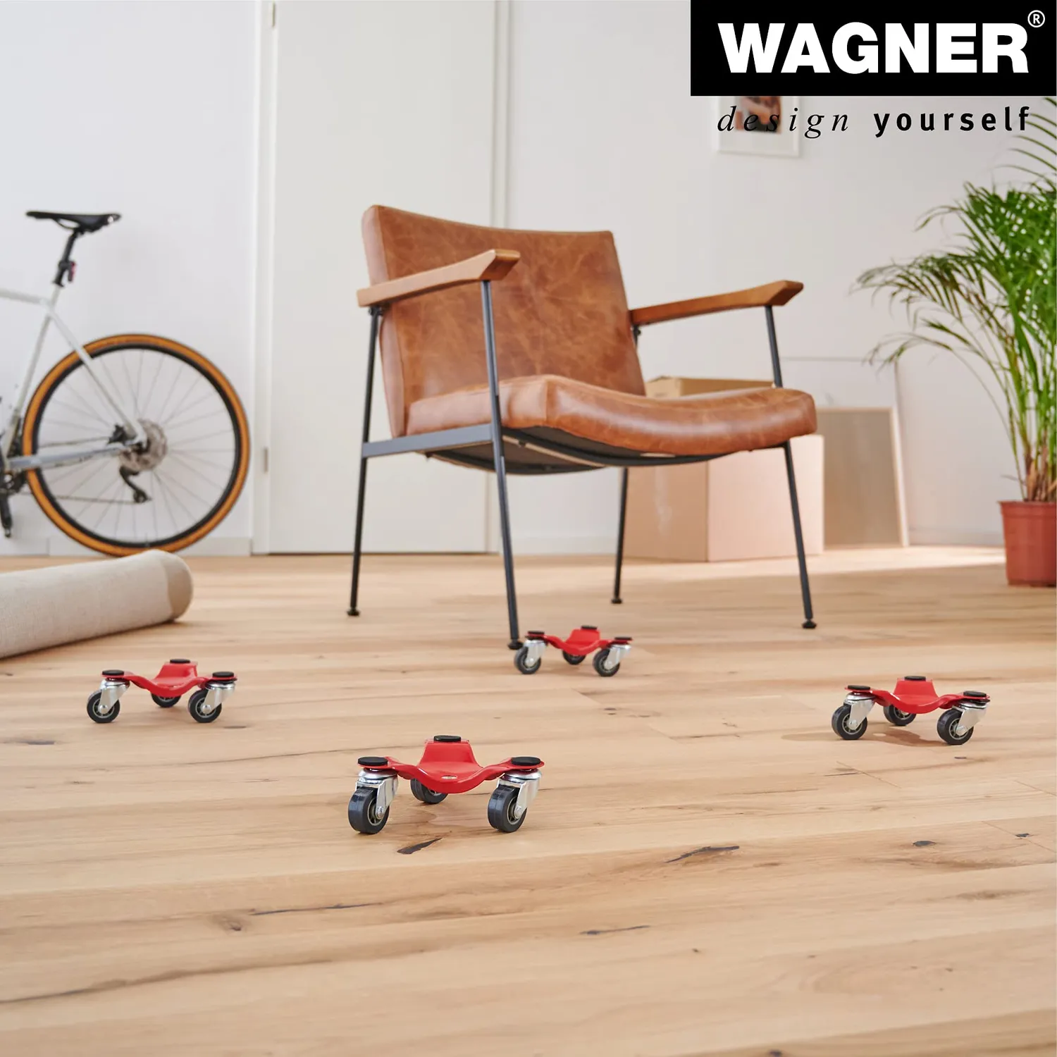 Wagner MM 1193 carrello mobili 16x16 cm portata 60 kg 3 ruote