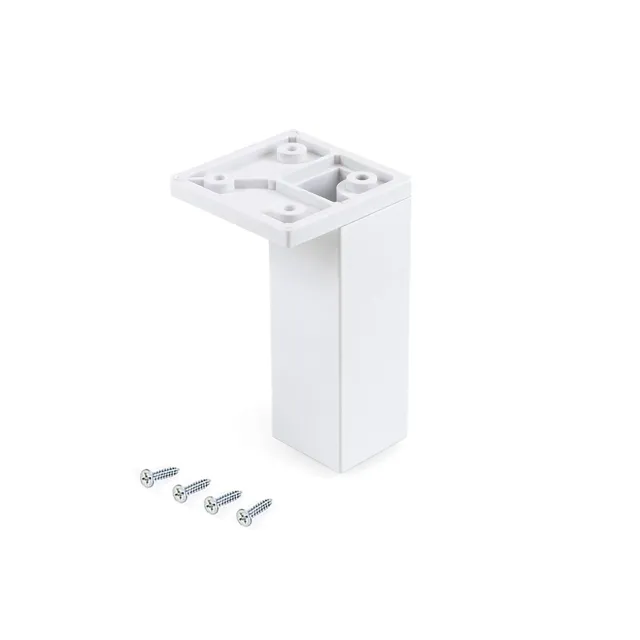 Emuca piedini mobili plastica angolari H100 mm bianchi 4pz