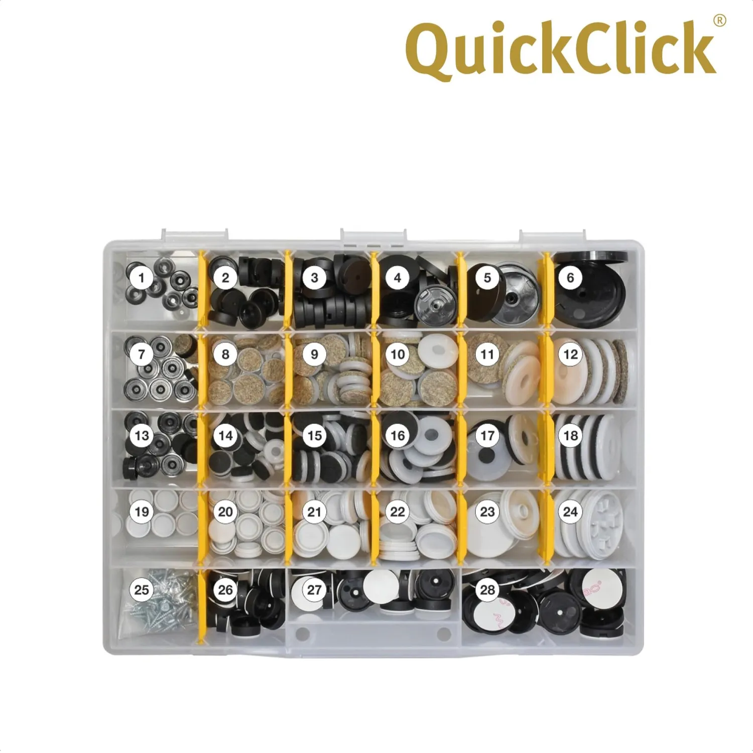 WAGNER QuickClick set piedini mobili 432 pezzi feltro