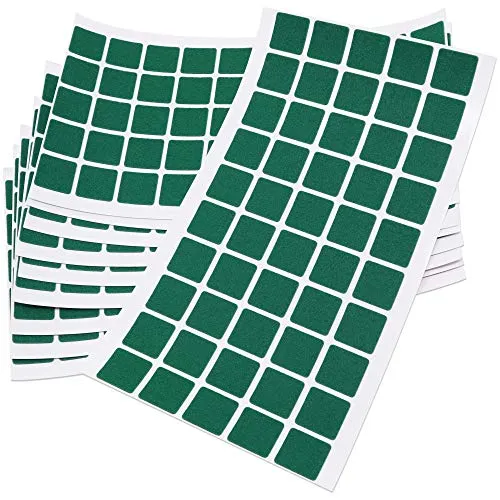 Adsamm 20x20 mm feltrini autoadesivi verde 500 pezzi ultrasottili