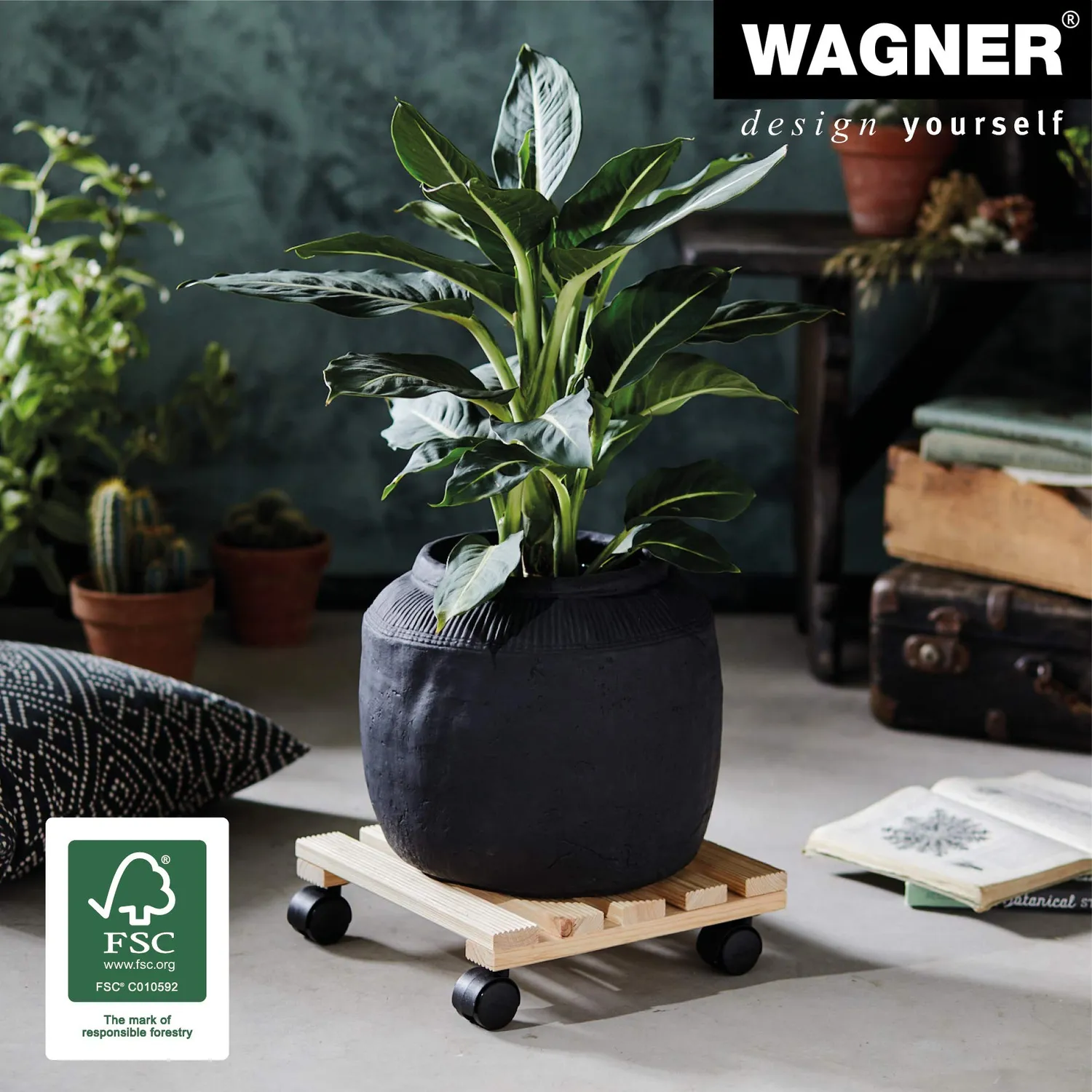 Wagner Country Carrello piante 29x29 cm naturale 100 kg
