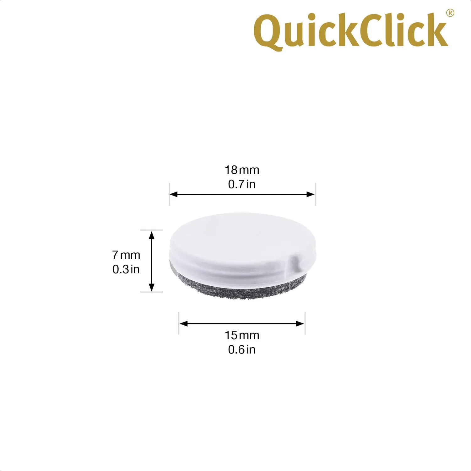 WAGNER QuickClick DUO feltrini Ø20 mm 8 pezzi lana