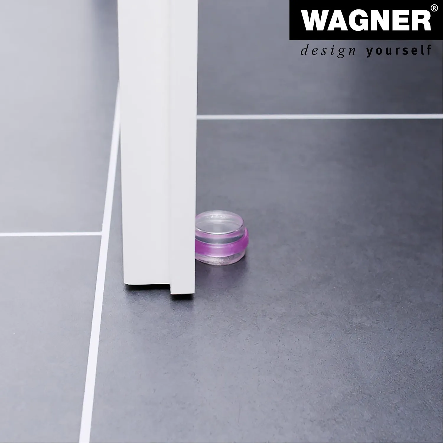 Wagner Clear Pink fermaporta pavimento rosa trasparente 38 mm
