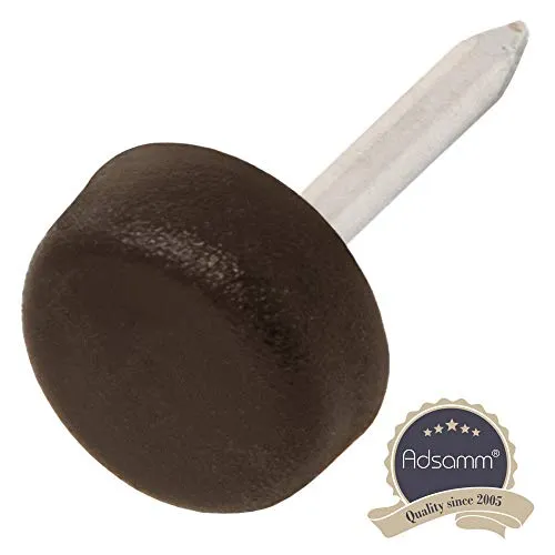 Adsamm PG-N-BR-10-16 Pattini Plastica Ø10 mm Marrone 16 pz