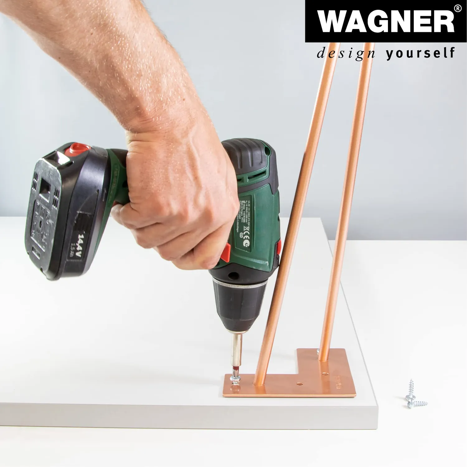 Wagner Hairpin Leg ST 8210 piede 10 cm nero