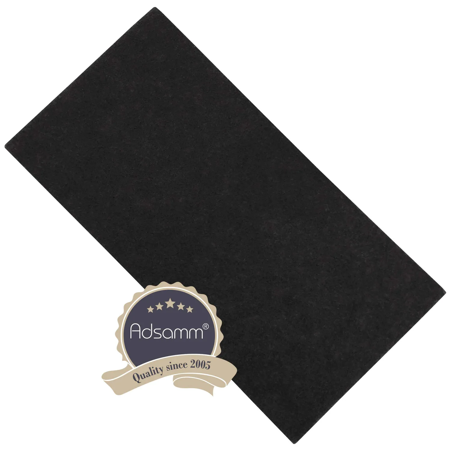 Adsamm Feltro Autoadesivo 1,5 mm Nero 10 Fogli 10x20 cm