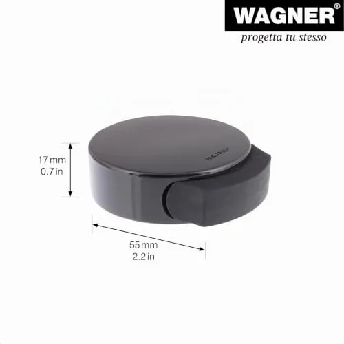 Wagner Black Deluxe EH 5106 Fermaporta Pavimento Nero Ø 50 mm