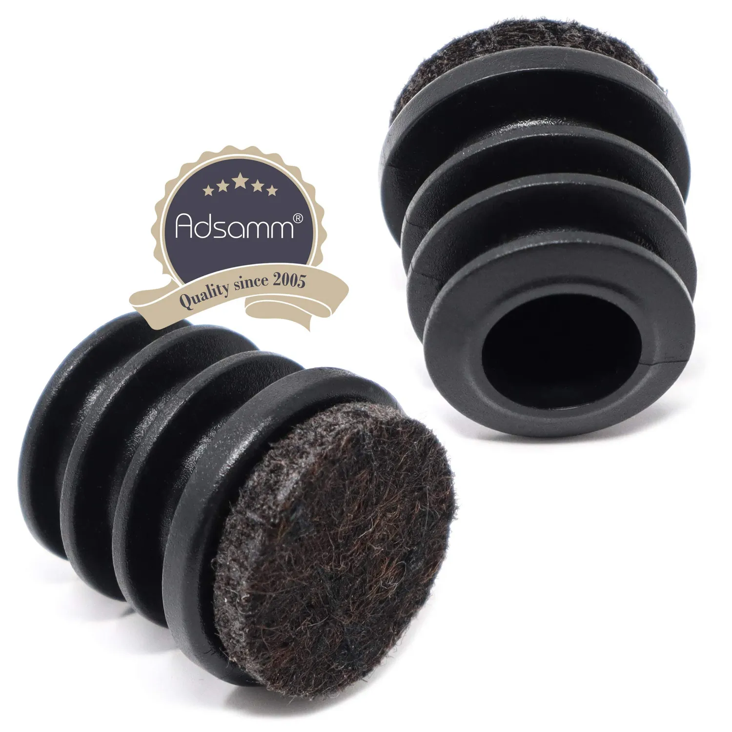 Adsamm puntali alettati ø 18-20 mm neri 32 pezzi feltro
