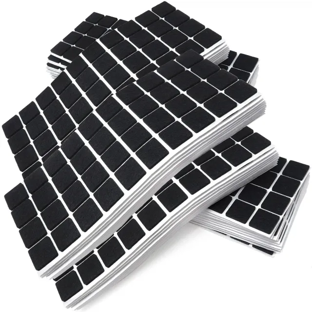 Adsamm Feltrini Autoadesivi 25x25 mm Neri 2000 Pezzi Sottili