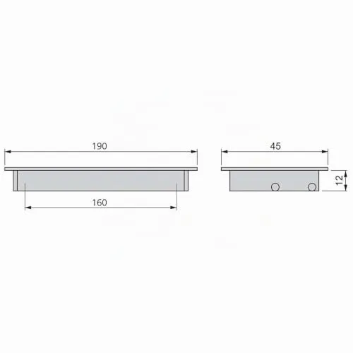 Emuca Maniglie Mobile 160 mm L190 Alluminio Opaco 5 pz