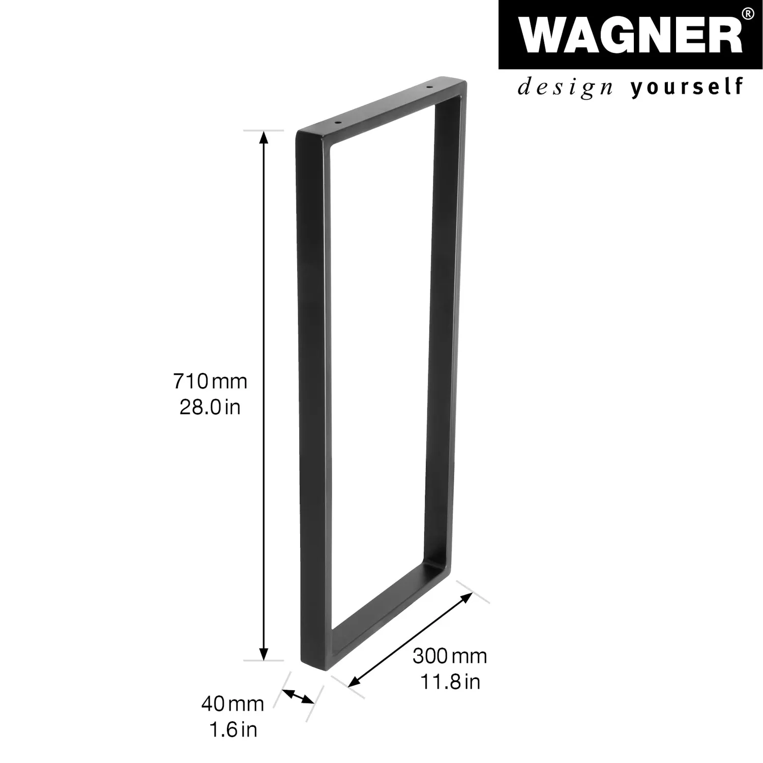 Wagner ST 5170 12517001 gamba tavolo nera 71 cm