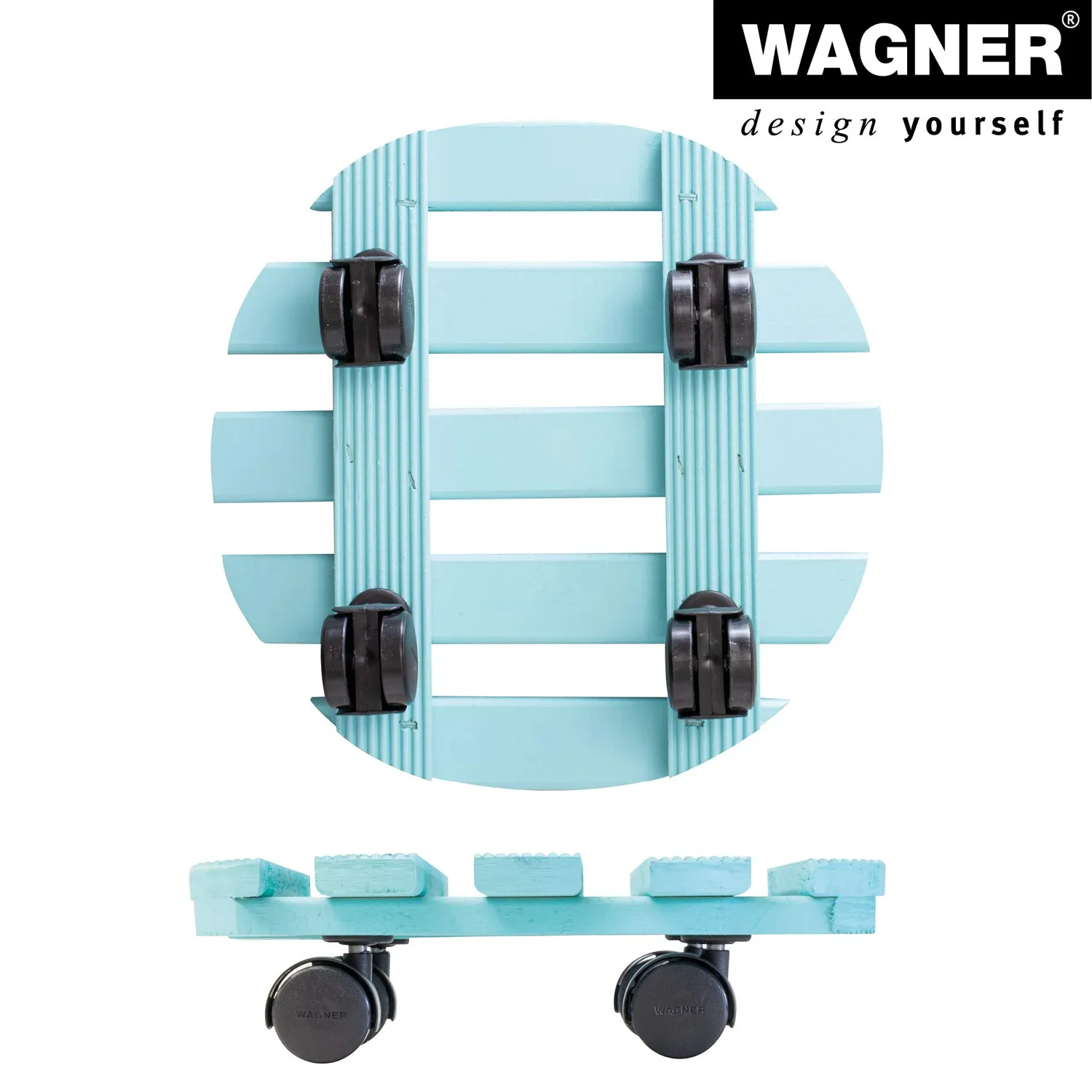 WAGNER Carrello Piante Aqua Splash Legno 30 cm Blu 100 kg