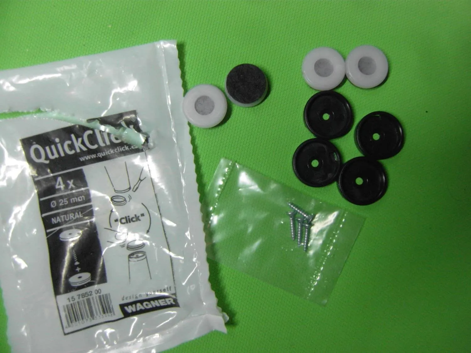 Wagner QuickClick pattini feltro da avvitare Ø25 mm 4 pezzi