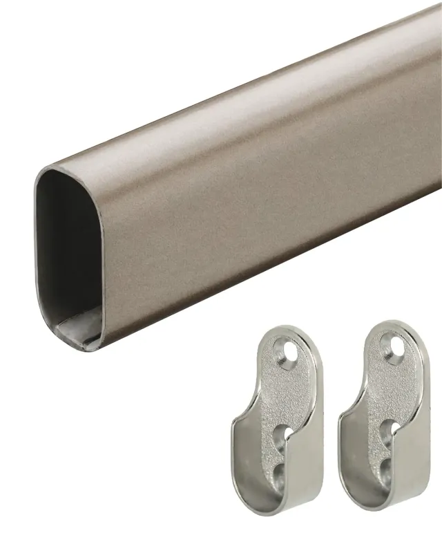 Gedotec Asta appendiabiti ovale titanio 1000 mm