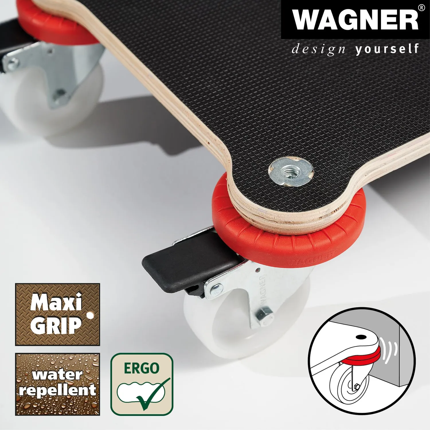 Wagner MM 1365 Carrello Trasporto 71x31 cm 200 kg Antiscivolo