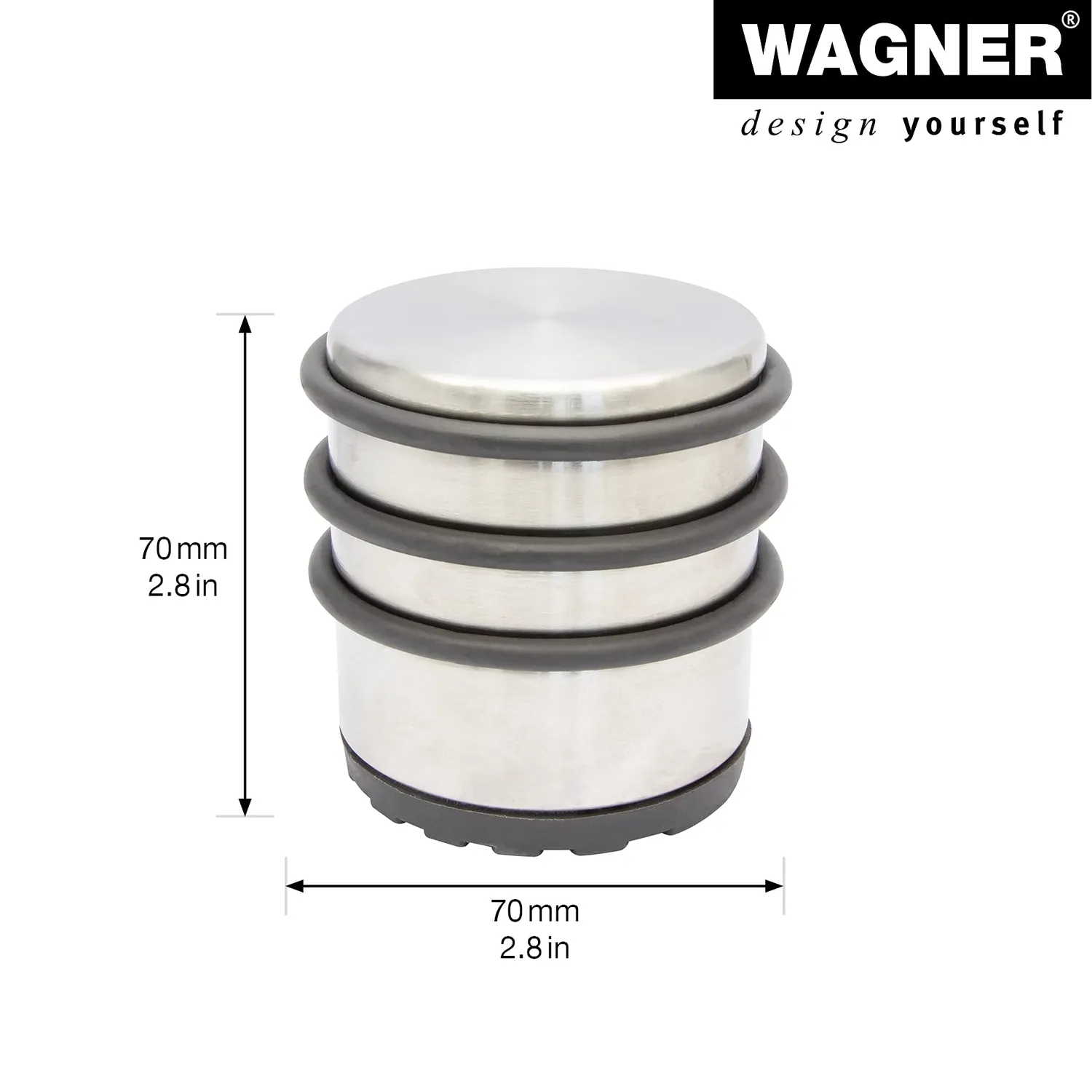 WAGNER Tower 15507201 fermaporta acciaio Ø 70 mm