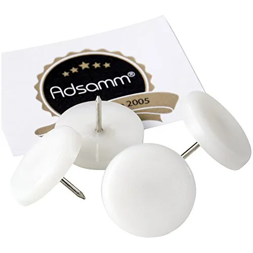 Adsamm PG-N-WH-30 feltrini con chiodo 4 pz Ø30 mm bianchi