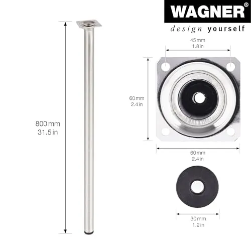 Wagner Classic ST 1180 gamba mobile 800 mm inox 1 pezzo
