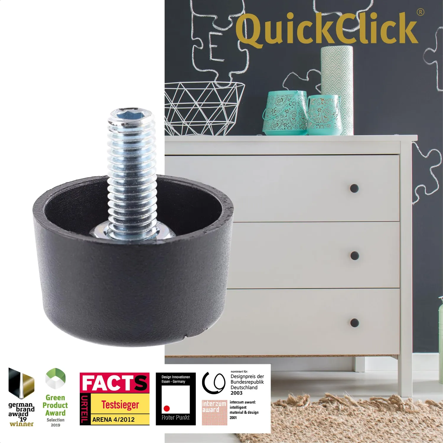 Wagner QuickClick 15417999 piedino regolabile M8 set 4 pezzi