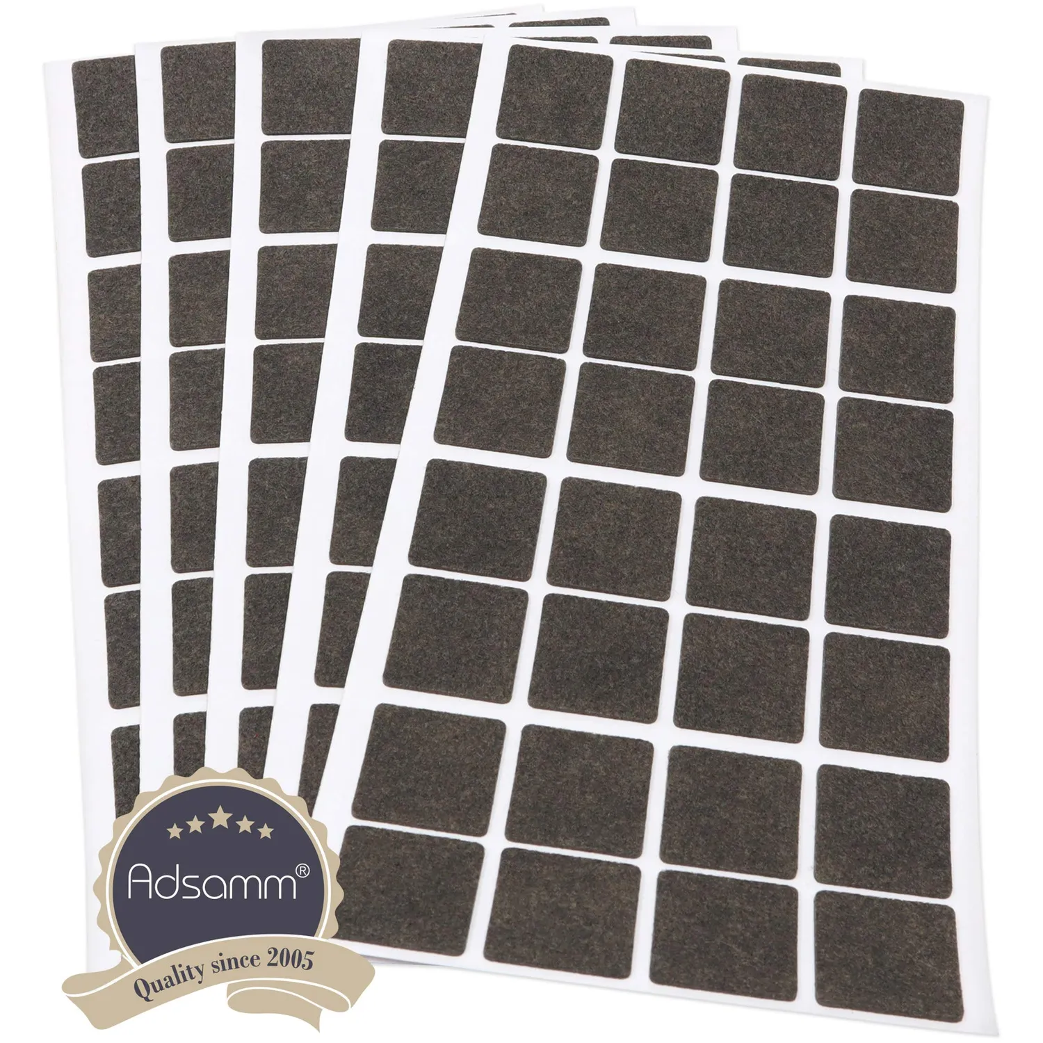Adsamm Feltrini Autoadesivi 25x25 mm Marrone 160 pz Ultrasottili