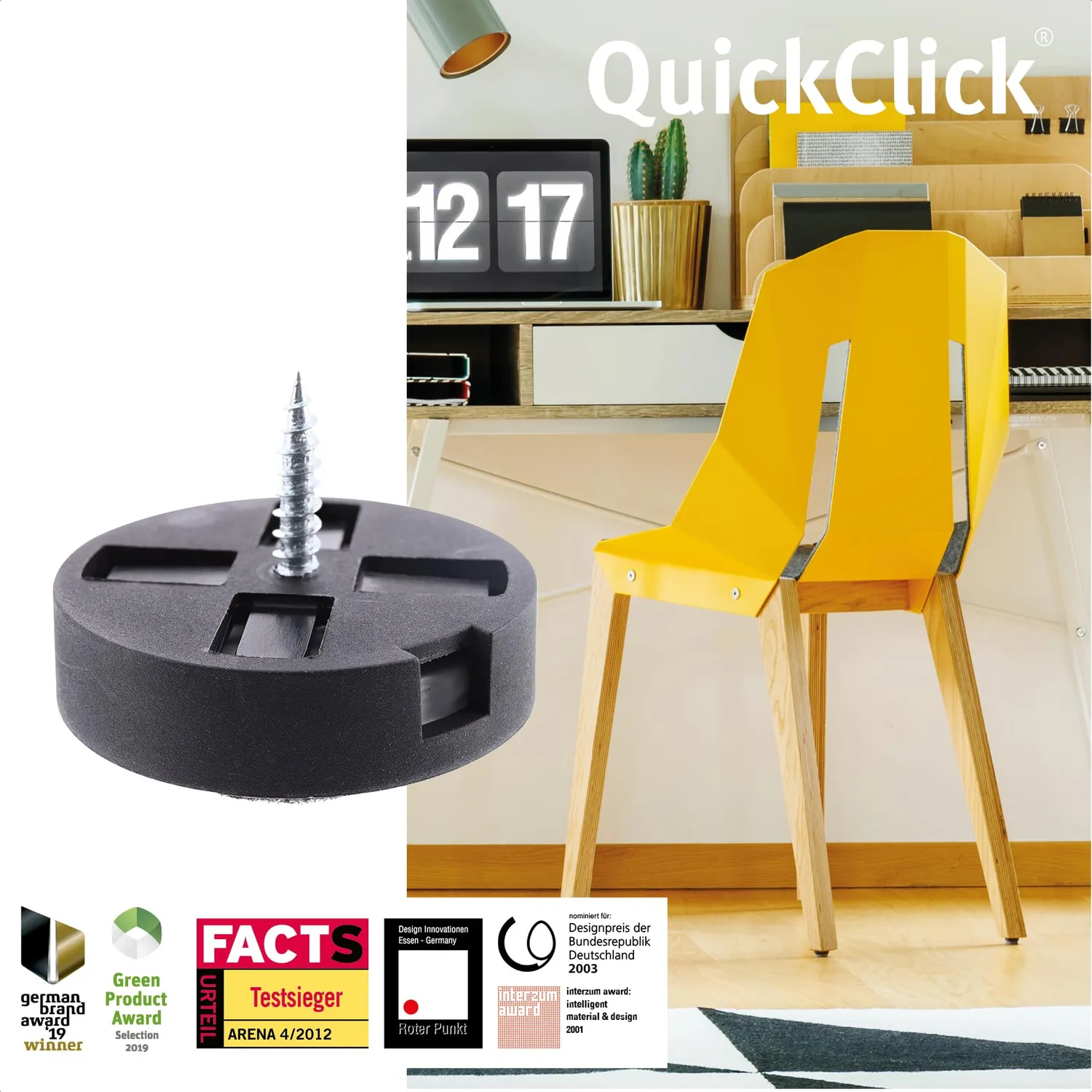 Wagner QuickClick 16793099 feltrini da avvitare 4 pezzi DUO 2 in 1