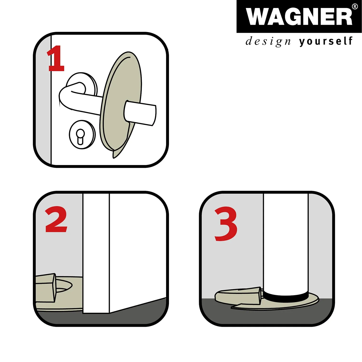 Wagner Stop fermaporta a cuneo grigio Ø110x13 mm elastomero