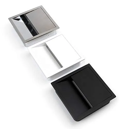 Emuca passacavi quadrato 85x85 incasso bianco plastica