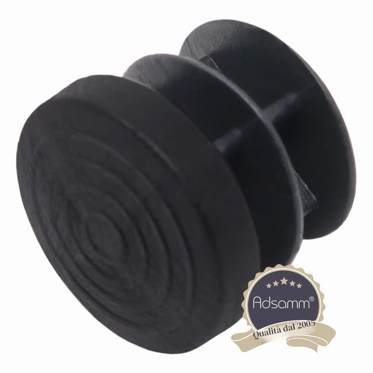 Adsamm Puntali lamellari tondi 16-18 mm tappi neri 16 pezzi