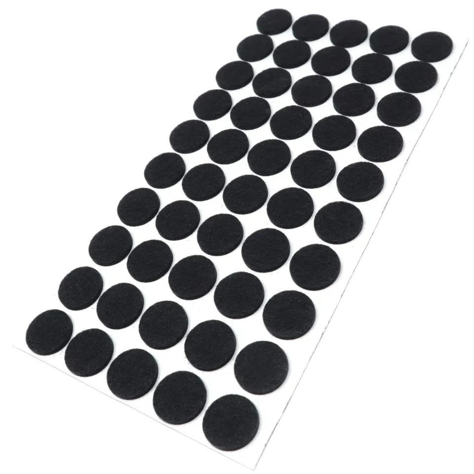 Adsamm Feltrini Autoadesivi Ø 22 mm Pattini Feltro Nero 50 Pezzi