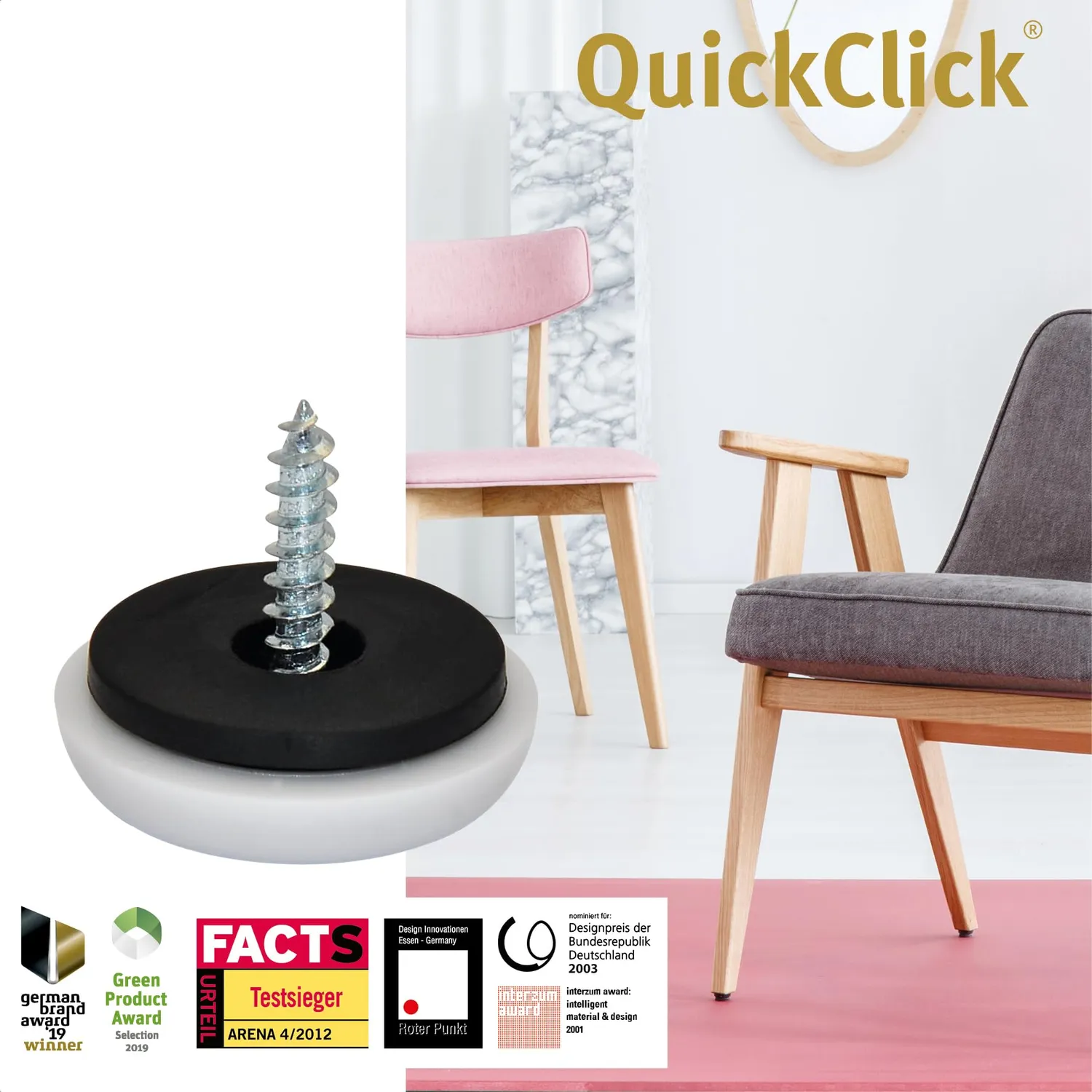 Wagner QuickClick Scivoli Hyper Slim Ø20 mm 4 pz