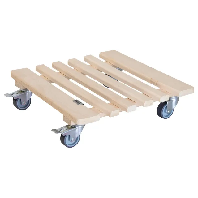 Wagner Piano Carrello Piante 38x38 cm Faggio Portata 200 kg
