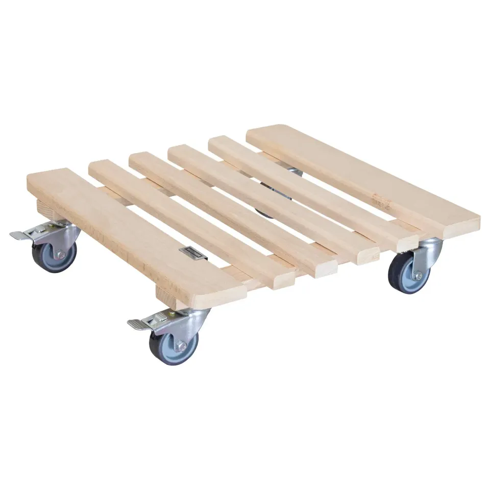 Wagner Piano Carrello Piante 38x38 cm Faggio Portata 200 kg