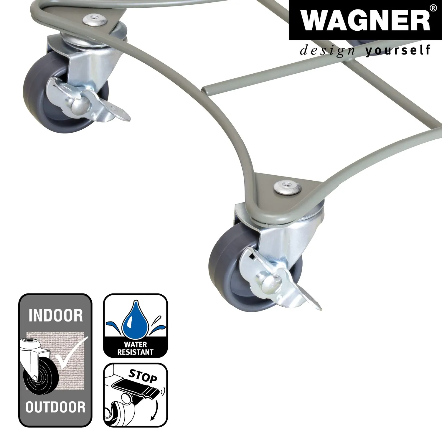 WAGNER Retro Style Carrello Piante Ø30 cm Oliva 60 kg