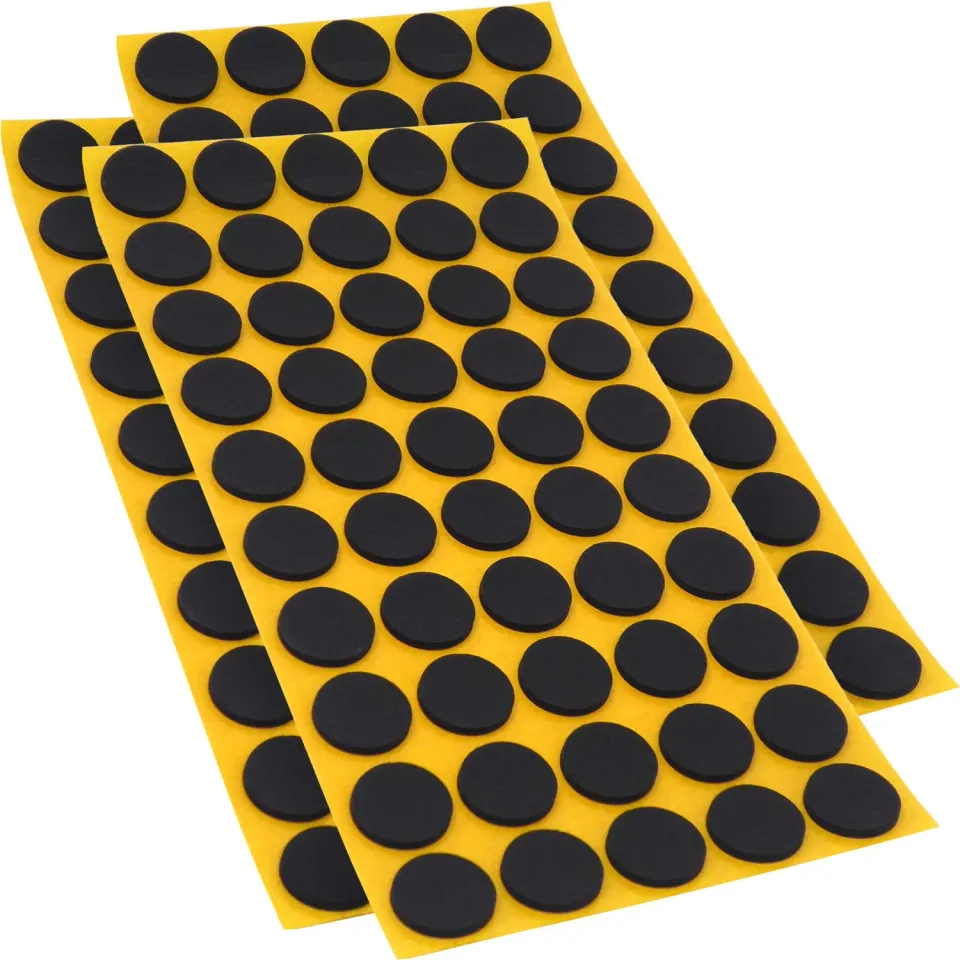 Adsamm Quality piedini antiscivolo neri tondi 20 mm 150 pz EPDM
