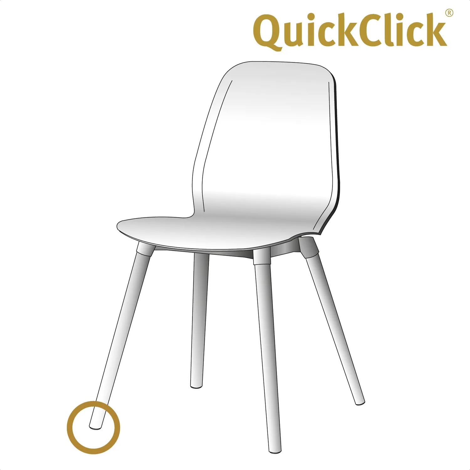 Wagner QuickClick Inserti Feltro Ø 20 mm 8 Pezzi Lana Slim