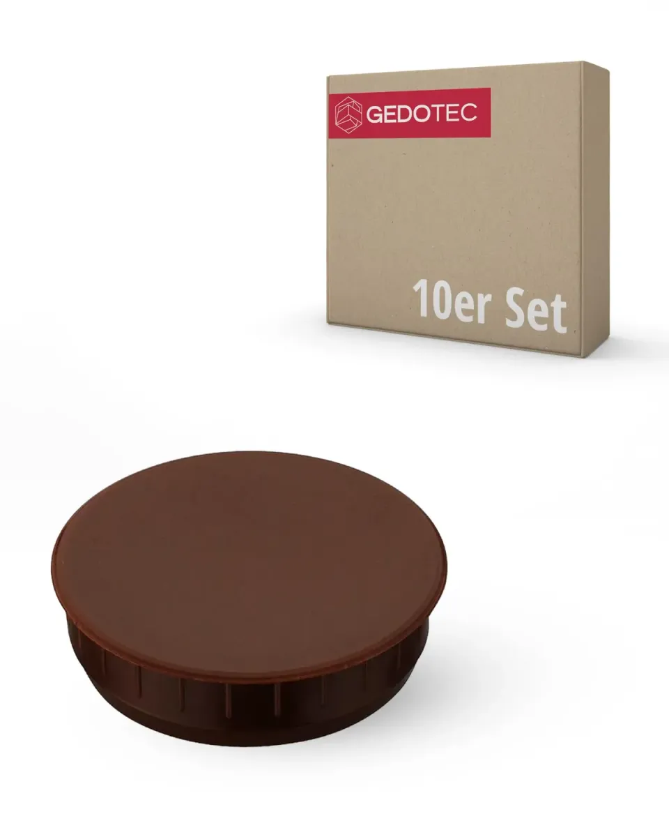 Gedotec H1118 coprivite mobili Ø35 mm marrone 10 pezzi