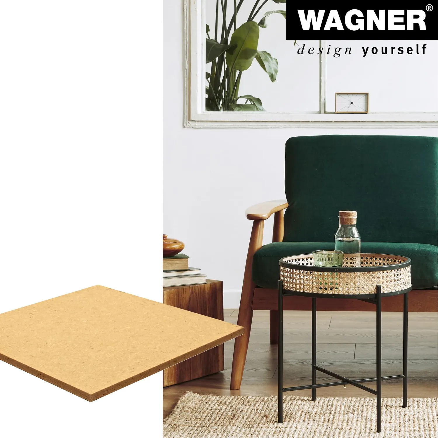 Wagner Syno 16101099 piastra feltro 100x100 mm marrone