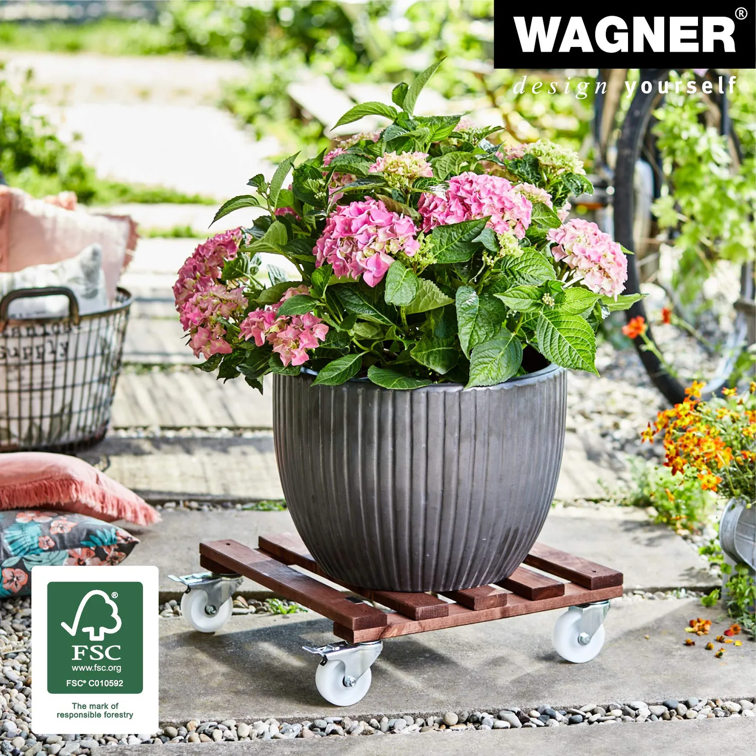 Wagner Paletti Big 20087001 carrello piante 45x45 cm 250 kg