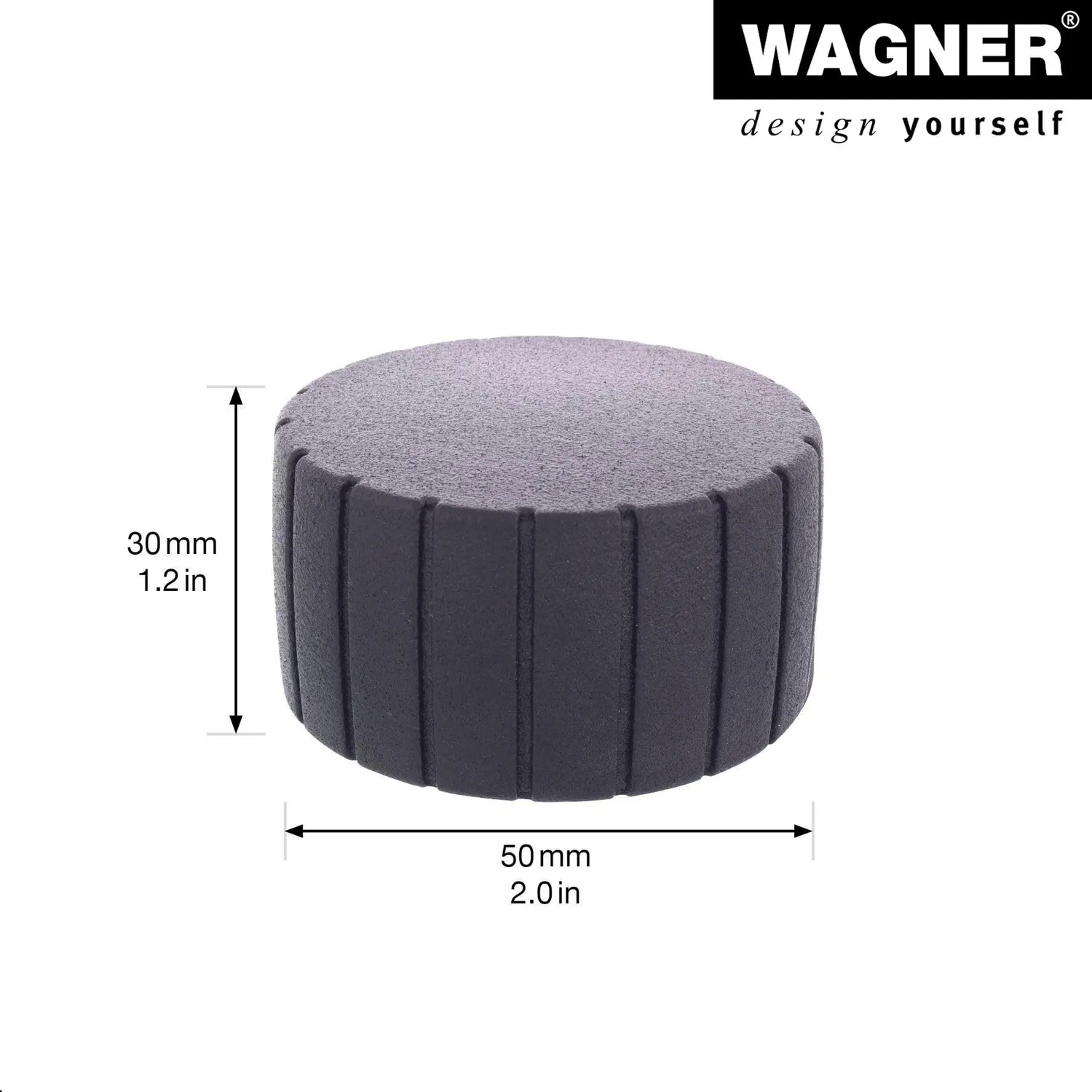 Wagner Screw or Glue Round 15518311 fermaporta nero