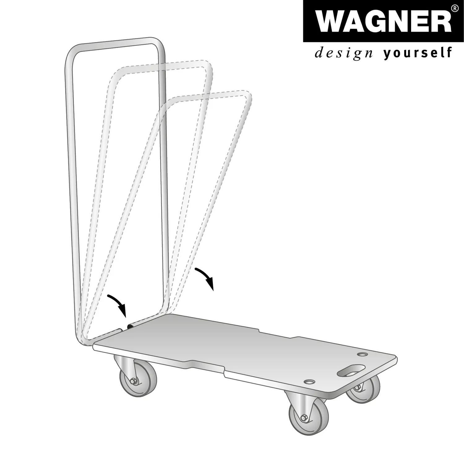 Wagner MM 1345 carrello trasporto 74x36,5 cm 300 kg antiscivolo