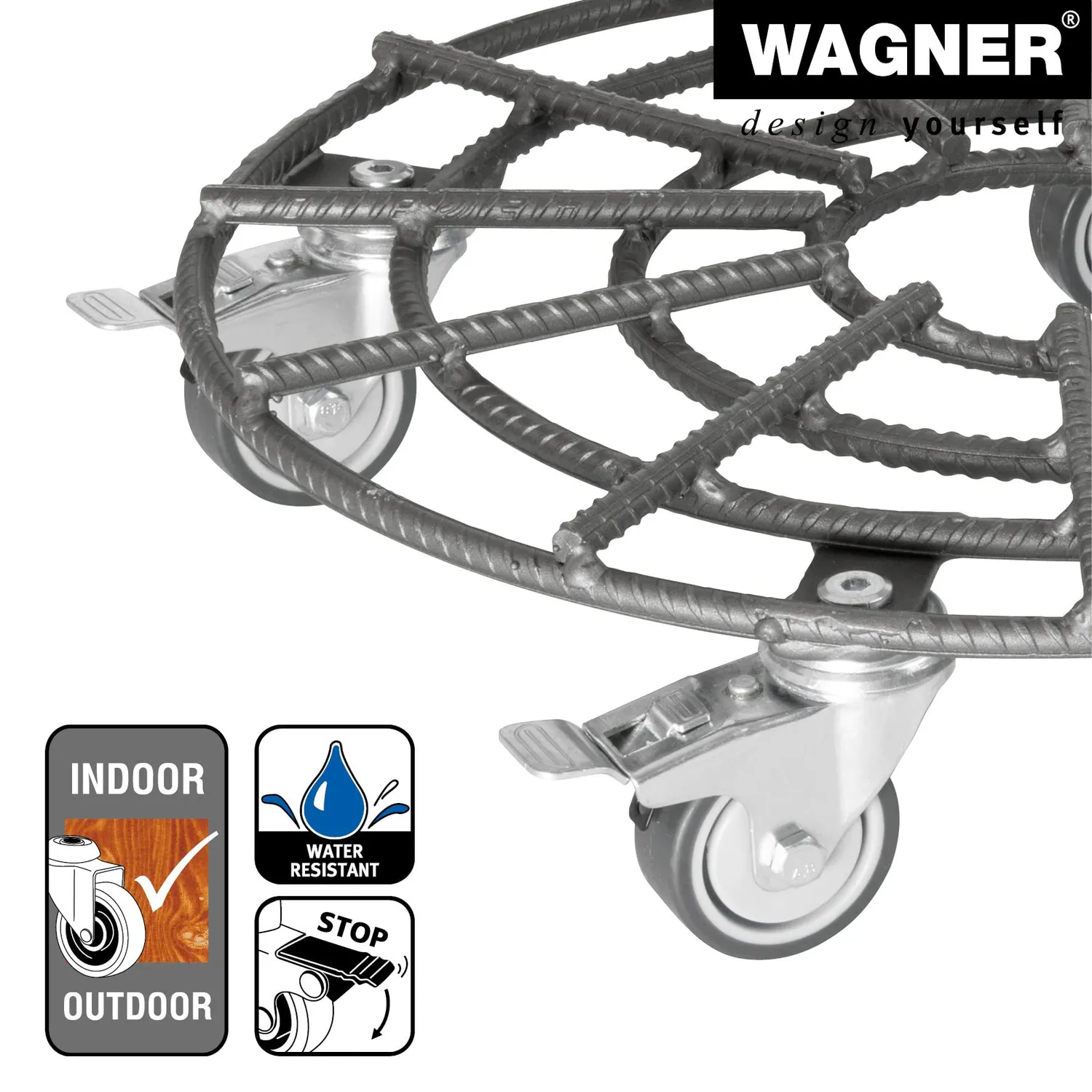 Wagner BautaHL GH 0948 sottovaso acciaio Ø 38 cm 200 kg