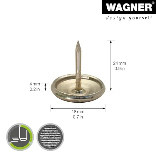 Wagner EH 1117 15111799 pattini ottone da chiodo 4 pezzi resistenti