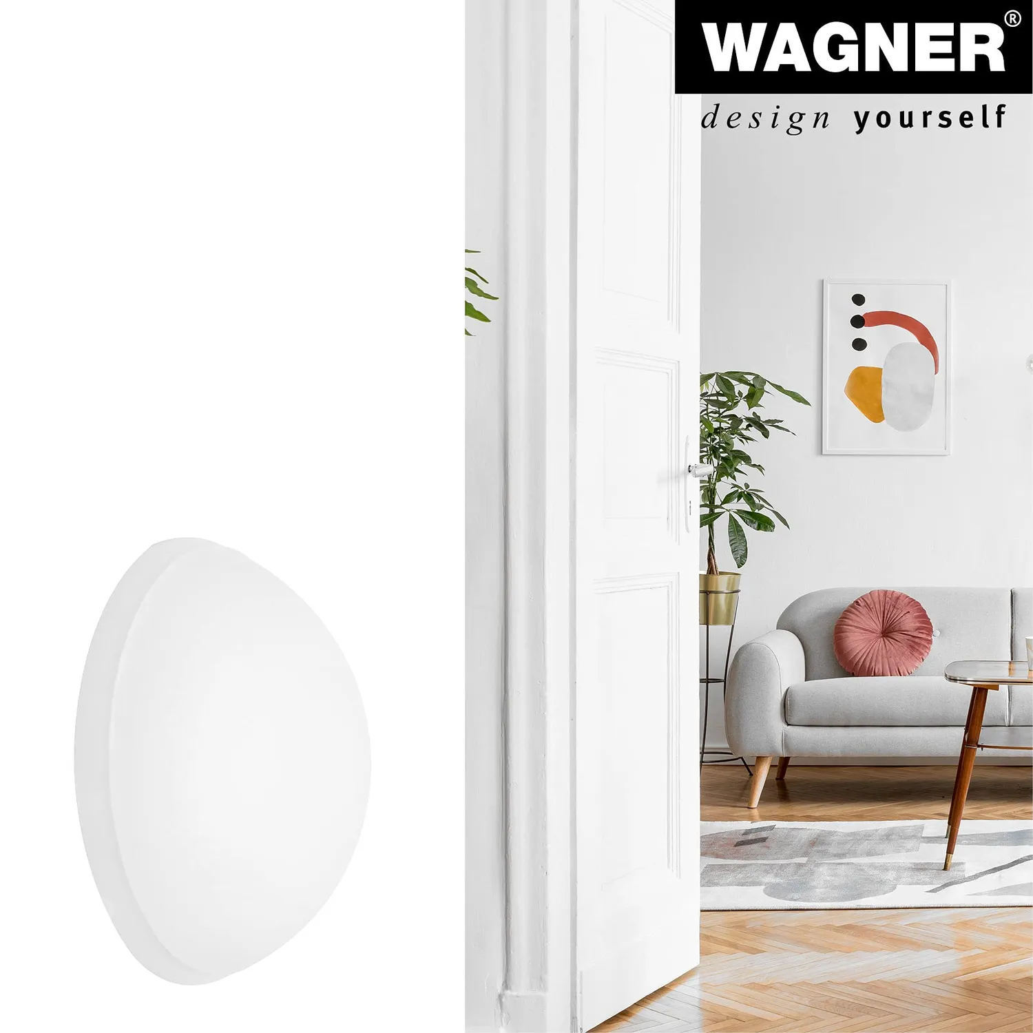 Wagner 15232012 paracolpi porta bianchi 2pz Ø20x7 mm