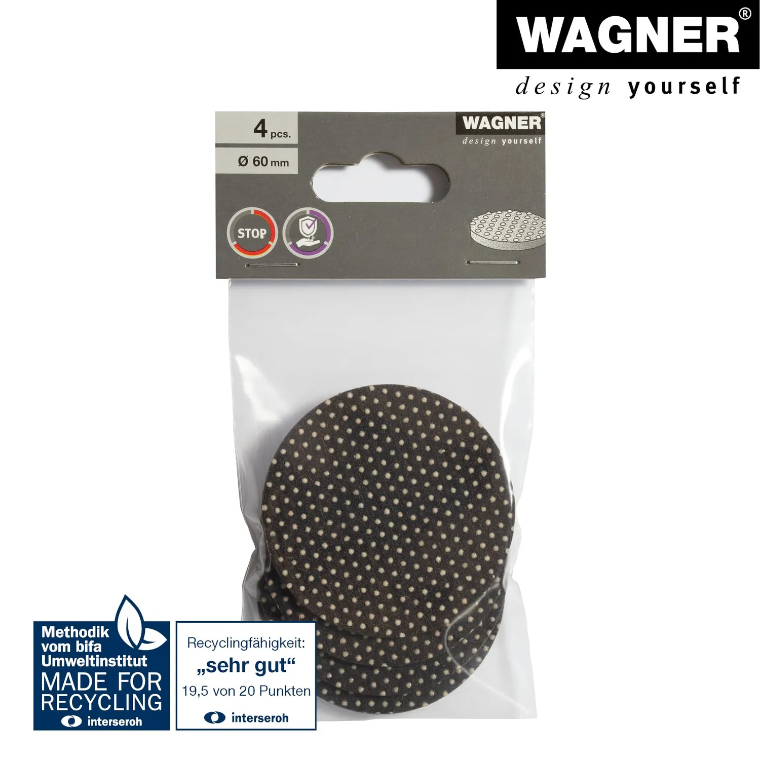 Wagner EH 0160 cuscinetti antiscivolo 4 pezzi feltro