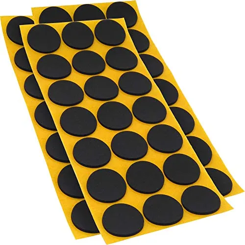 Adsamm Piedini Adesivi Antiscivolo Ø30mm Neri 63pz EPDM