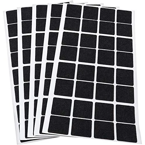 Adsamm feltrini ultrasottili 25x25 mm neri 160 pezzi 1,5 mm